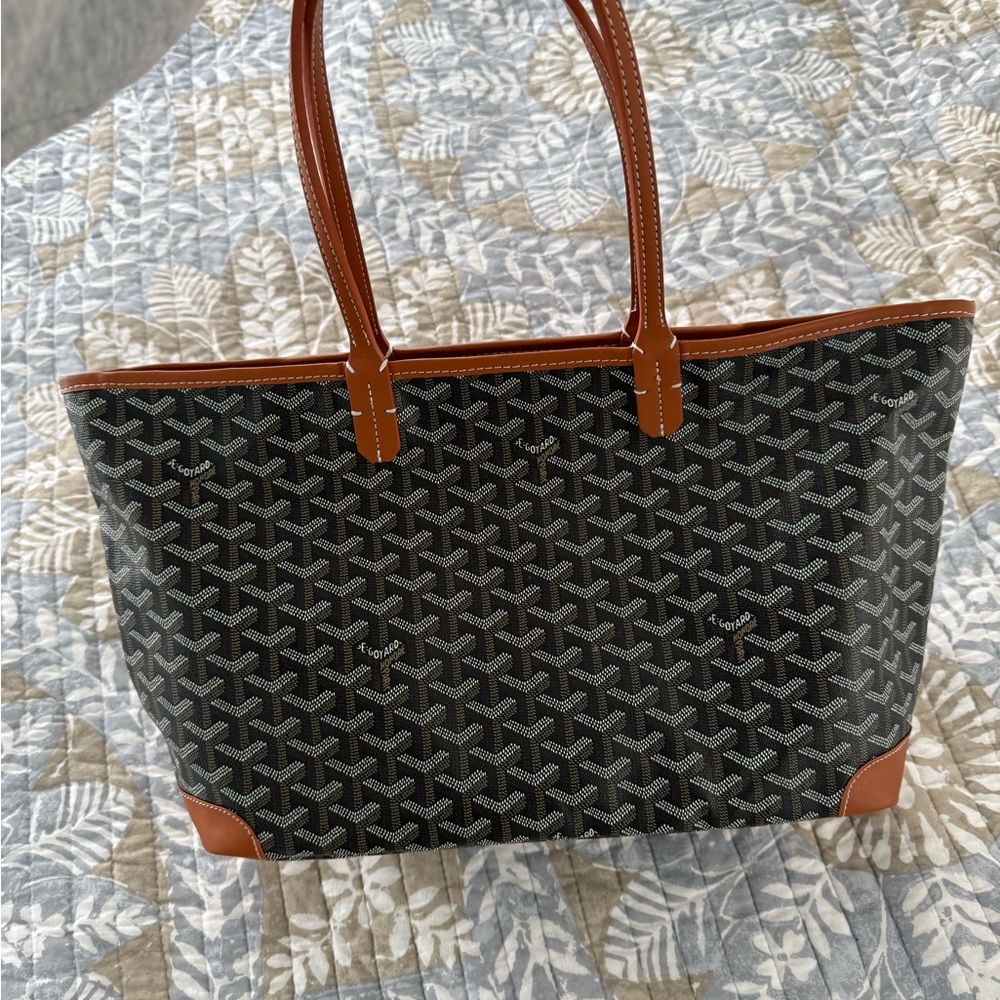 Elegant Black and Brown Tote Bag